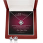 To My Gorgeous Woman Love Knot Necklace And Earring Set, Gift For Her - Zensassy