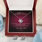 To My Gorgeous Woman Love Knot Necklace And Earring Set, Gift For Her - Zensassy