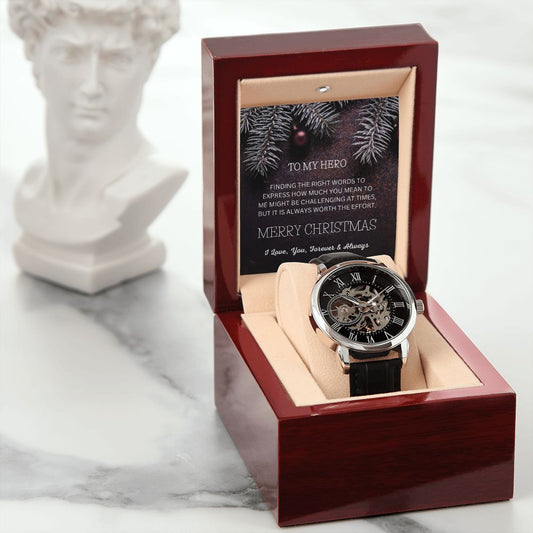 To My Hero Men's Openwork Watch, Christmas Gift For Him - Zensassy