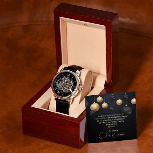 Christmas Gift For Him, Men's Openwork Watch For Husband,Partner and Boyfriend - Zensassy