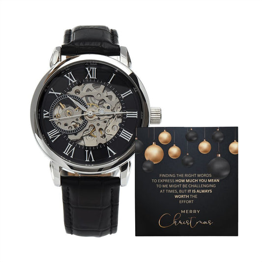 Christmas Gift For Him, Men's Openwork Watch For Husband,Partner and Boyfriend - Zensassy
