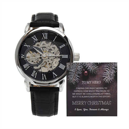 To My Hero Men's Openwork Watch, Christmas Gift For Him - Zensassy