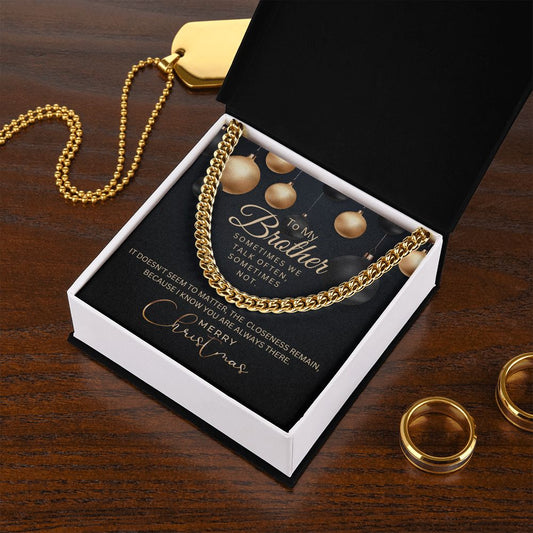 Cuban Link Chain Necklace, Christmas Gift for Brother - Zensassy