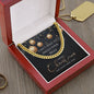 Funny Christmas Message Card Cuban Link Chain Necklace For Men, Funny Christmas Gift For Him, Holiday Present - Zensassy
