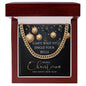 Funny Christmas Message Card Cuban Link Chain Necklace For Men, Funny Christmas Gift For Him, Holiday Present - Zensassy