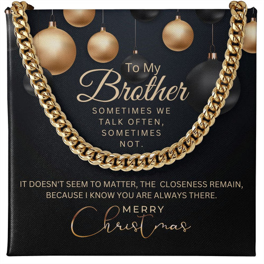 Cuban Link Chain Necklace, Christmas Gift for Brother - Zensassy