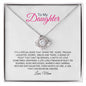 Mum to Daughter Love Knot Necklace, Birthday, Christmas Gift For Daughter - Zensassy