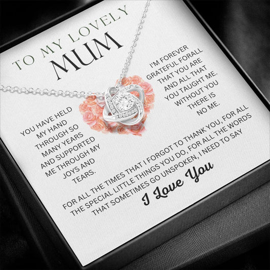 Gift For Mum, Mother's Day, Birthday and Christmas Gift For Mother, Gold Plated CZ Pendant Necklace For Mum - Zensassy