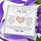 To My Precious Mom, Mothers Day Gift, Gold Finish Love Knot Pendant Necklace, Birthday and Christmas Gift For Mother - Zensassy