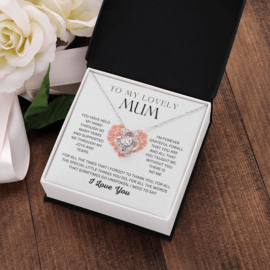 Gift For Mum, Mother's Day, Birthday and Christmas Gift For Mother, Gold Plated CZ Pendant Necklace For Mum - Zensassy