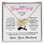 To My Wife Message Card Jewerly Gift, Gold Plated Interlocking Hearts Pendant Necklace For Wife, Gift For Her - Zensassy