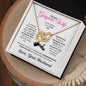 To My Wife Message Card Jewerly Gift, Gold Plated Interlocking Hearts Pendant Necklace For Wife, Gift For Her - Zensassy