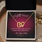 To My Gorgeous Woman Interlocking Heart Necklace - Zensassy