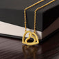 Interlocking Hearts Necklace, Valentine's Day Gift For Her - Zensassy
