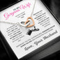 To My Wife Message Card Jewerly Gift, Gold Plated Interlocking Hearts Pendant Necklace For Wife, Gift For Her - Zensassy