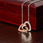 To My Gorgeous Woman Interlocking Heart Necklace - Zensassy