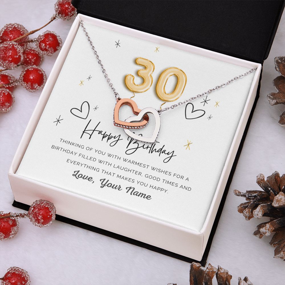Age Personilased Birthday Message Card Necklace For Women, Gold Finished Birthday Necklace For Her - Zensassy