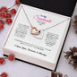 To My Soulmate, Interlocking Hearts Women`s Pendant Necklace,Christmas and Birthday Gift For Wife,Girlfriend And Partner - Zensassy