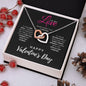 Interlocking Hearts Necklace, Valentine's Day Gift For Her - Zensassy
