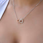 To My Soulmate, Interlocking Hearts Women`s Pendant Necklace,Christmas and Birthday Gift For Wife,Girlfriend And Partner - Zensassy