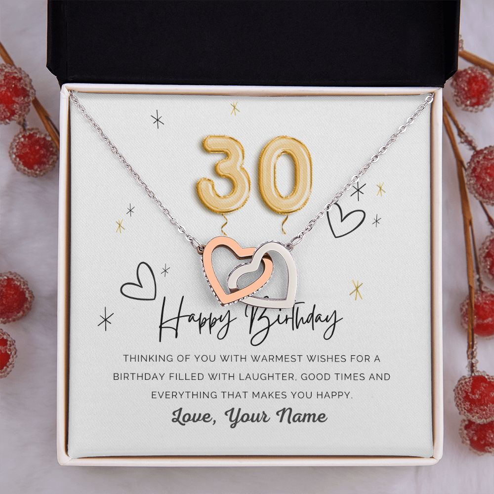 Age Personilased Birthday Message Card Necklace For Women, Gold Finished Birthday Necklace For Her - Zensassy