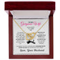 To My Wife Message Card Jewerly Gift, Gold Plated Interlocking Hearts Pendant Necklace For Wife, Gift For Her - Zensassy