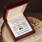 To My Wife Message Card Jewerly Gift, Gold Plated Interlocking Hearts Pendant Necklace For Wife, Gift For Her - Zensassy