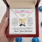 To My Wife Message Card Jewerly Gift, Gold Plated Interlocking Hearts Pendant Necklace For Wife, Gift For Her - Zensassy