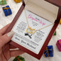 To My Wife Message Card Jewerly Gift, Gold Plated Interlocking Hearts Pendant Necklace For Wife, Gift For Her - Zensassy