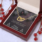 To Daughter and Granddaughter Christmas Interlocking Hearts Necklace, Gift for Women - Zensassy