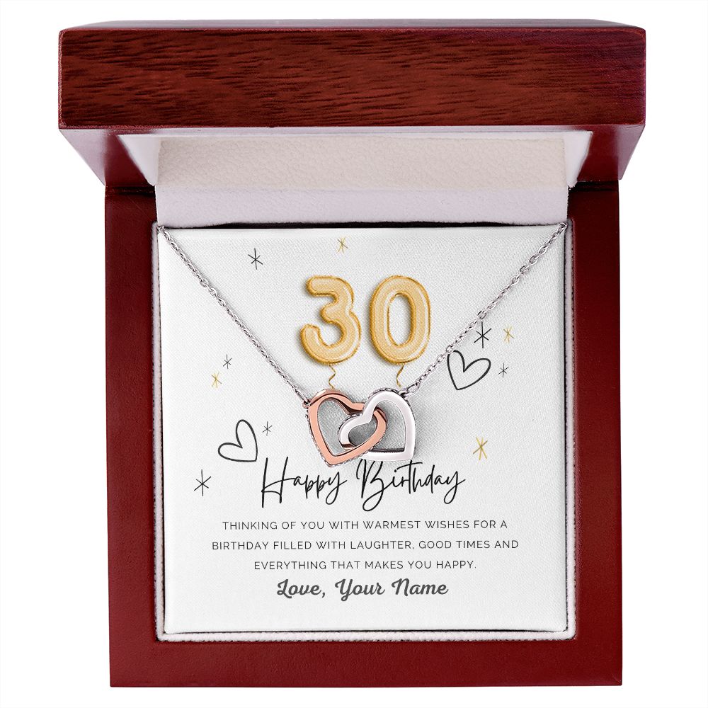Age Personilased Birthday Message Card Necklace For Women, Gold Finished Birthday Necklace For Her - Zensassy