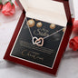 Interlocking Hearts 14K Gold Finish Necklace, Christmas Gift For Sister, Women Necklace - Zensassy