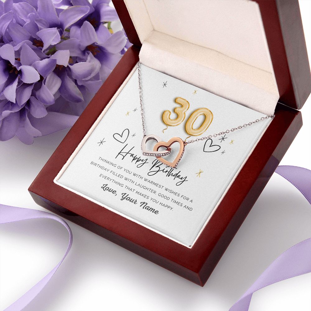 Age Personilased Birthday Message Card Necklace For Women, Gold Finished Birthday Necklace For Her - Zensassy