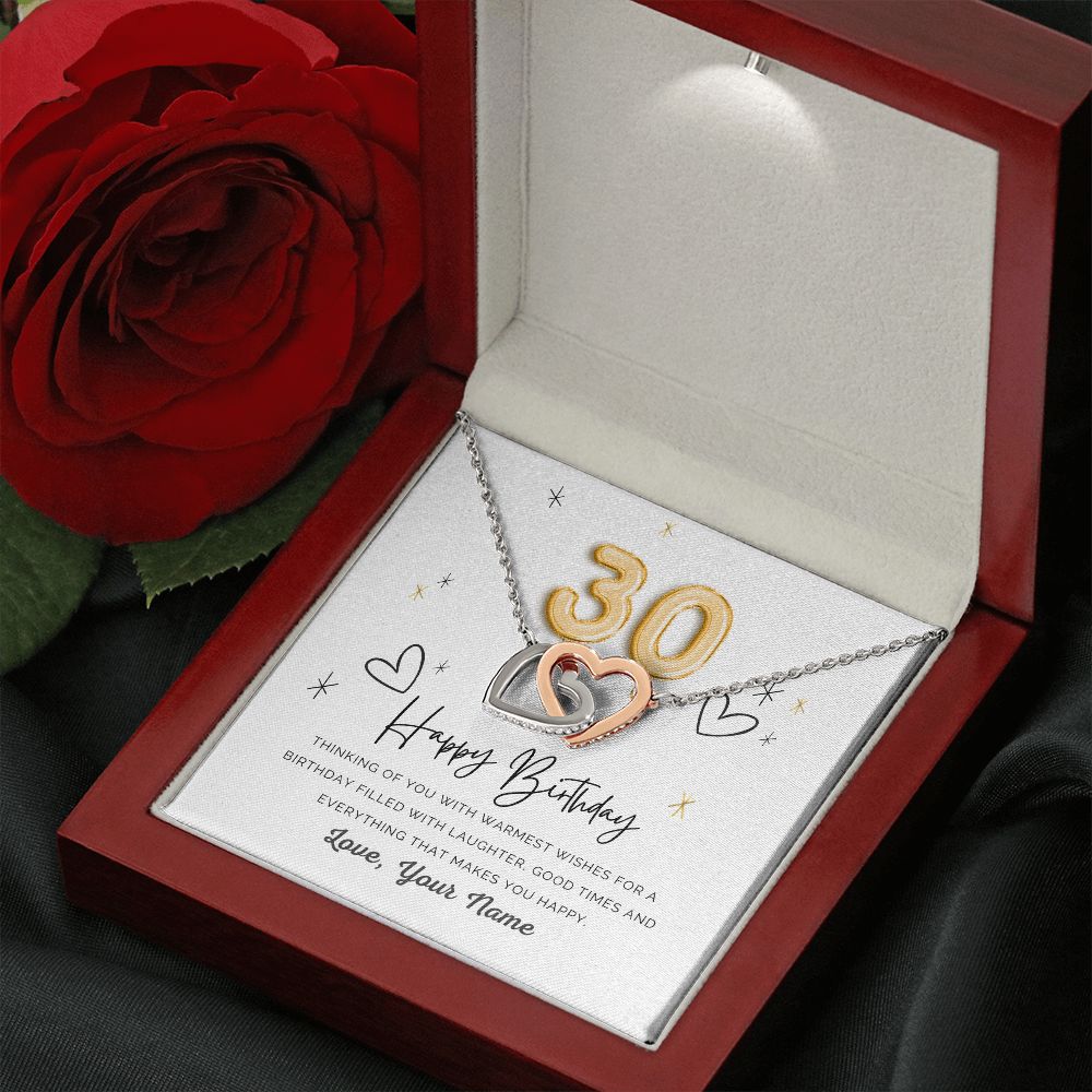 Age Personilased Birthday Message Card Necklace For Women, Gold Finished Birthday Necklace For Her - Zensassy