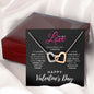 Interlocking Hearts Necklace, Valentine's Day Gift For Her - Zensassy