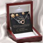 Interlocking Hearts 14K Gold Finish Necklace, Christmas Gift For Sister, Women Necklace - Zensassy