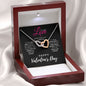 Interlocking Hearts Necklace, Valentine's Day Gift For Her - Zensassy