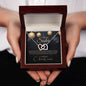 Interlocking Hearts 14K Gold Finish Necklace, Christmas Gift For Sister, Women Necklace - Zensassy