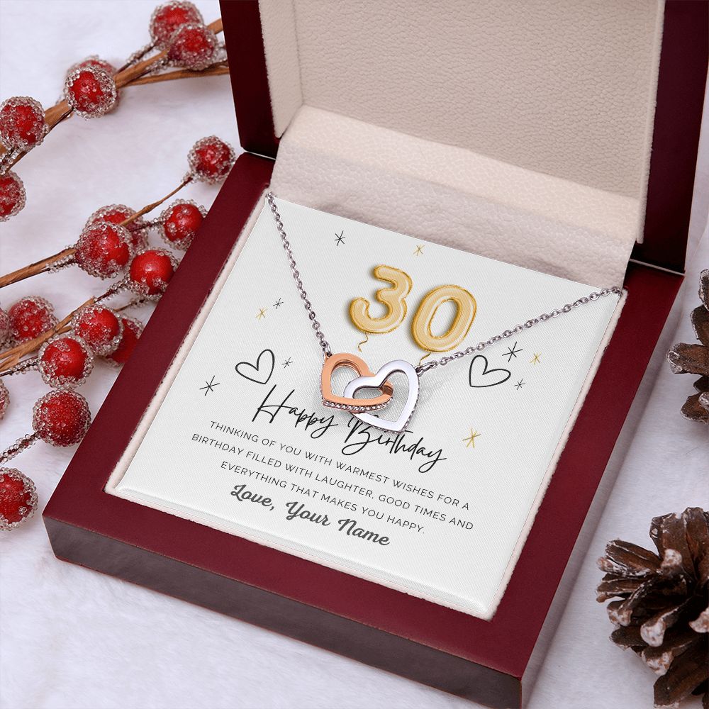 Age Personilased Birthday Message Card Necklace For Women, Gold Finished Birthday Necklace For Her - Zensassy