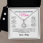 To My Lovely Mum/Mom Fully Personalised Message Card White Gold Plated Pendant Necklace, Birthday, Christmas and Mothers Day Gift For Mother - Zensassy