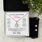To My Lovely Mum/Mom Fully Personalised Message Card White Gold Plated Pendant Necklace, Birthday, Christmas and Mothers Day Gift For Mother - Zensassy