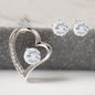 Gift for Daughter, Mom, Wife, Girlfriend and Partner, 14K White Gold Finish, Necklace And Earring Set - Zensassy