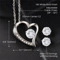 Gift for Daughter, Mom, Wife, Girlfriend and Partner, 14K White Gold Finish, Necklace And Earring Set - Zensassy