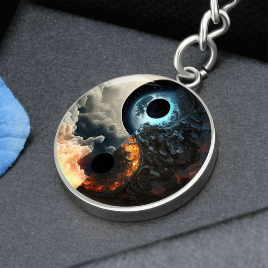 Yin Yang Water Key Ring, Spiritual Gift For Women and Men