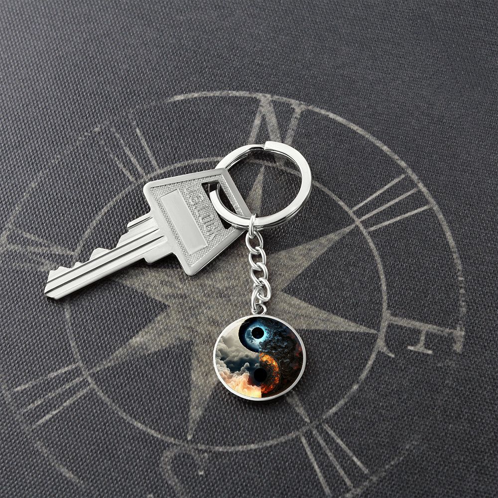 Yin Yang Water Key Ring, Spiritual Gift For Women and Men