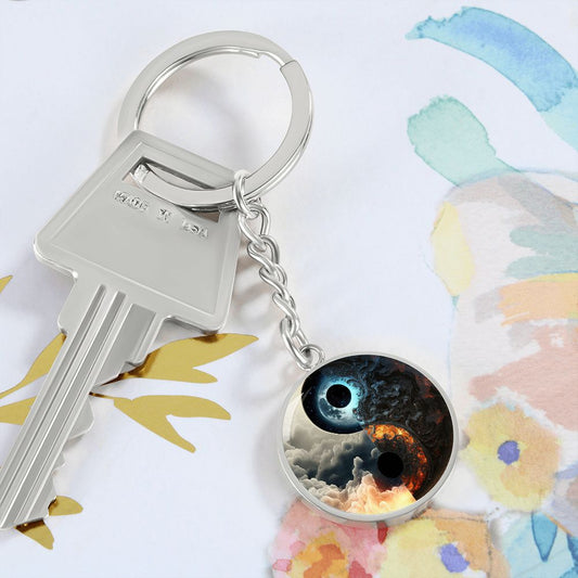 Yin Yang Water Key Ring, Spiritual Gift For Women and Men