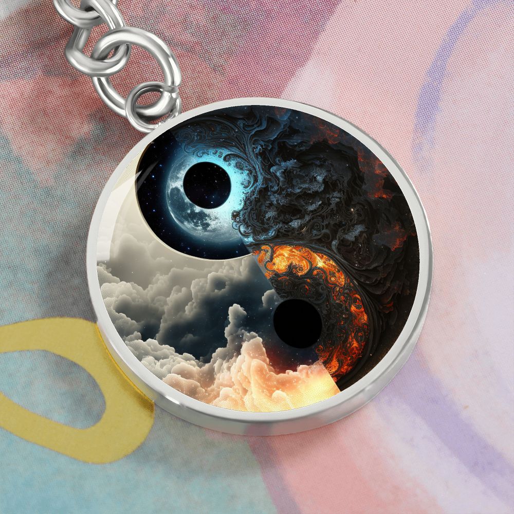 Yin Yang Water Key Ring, Spiritual Gift For Women and Men