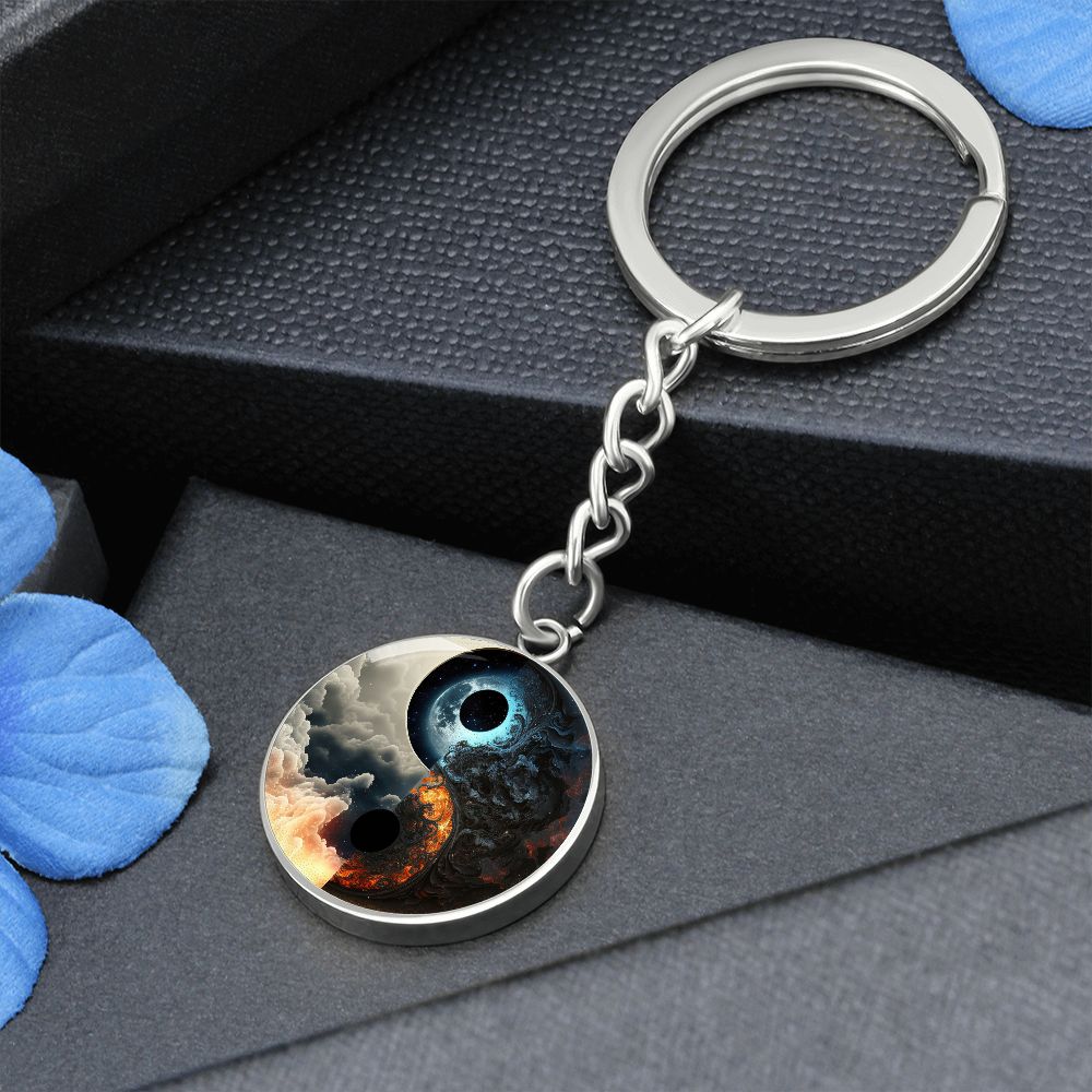 Yin Yang Water Key Ring, Spiritual Gift For Women and Men