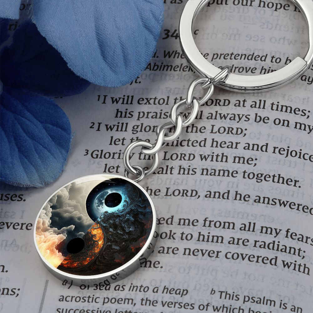 Yin Yang Water Key Ring, Spiritual Gift For Women and Men