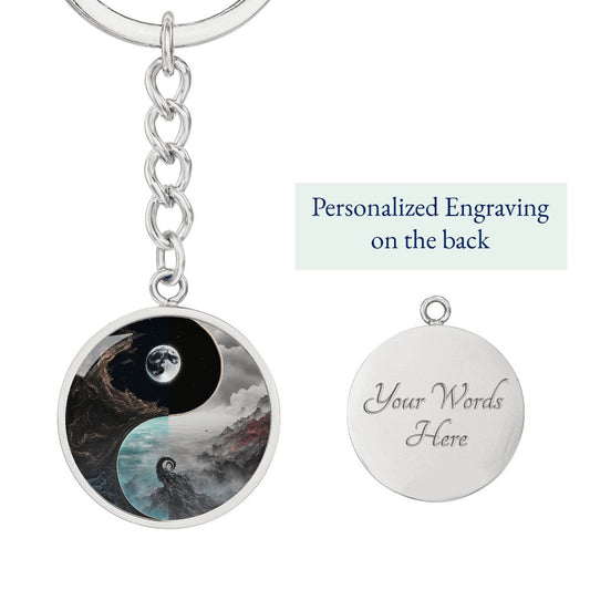 Yin Yang Keychain, Ballance Keychain for Women and Men